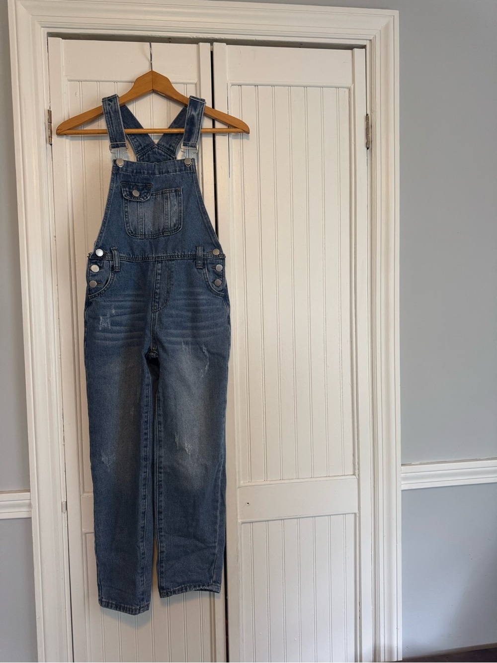 SHEIN Blue Denim Kids Overalls